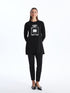 LC Waikiki Crew Neck Printed Long Sleeve Women's Sweatshirt Tunic